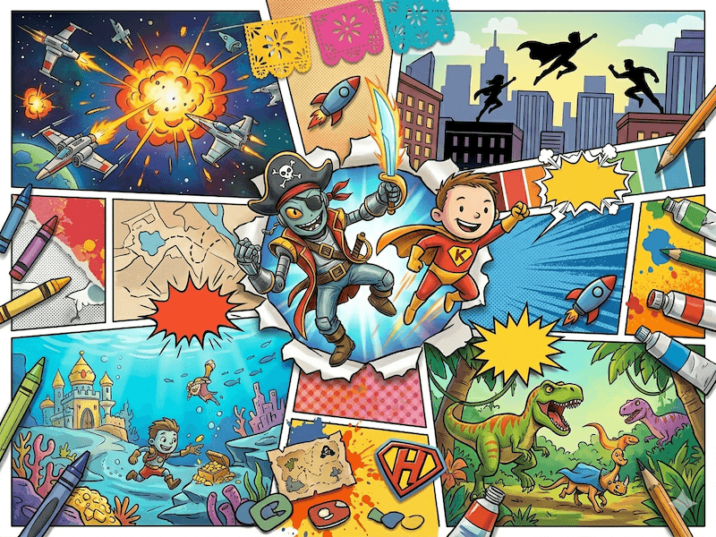 Komiks i opowieść obrazem – warsztat kolażu dla dzieci 10–13 lat